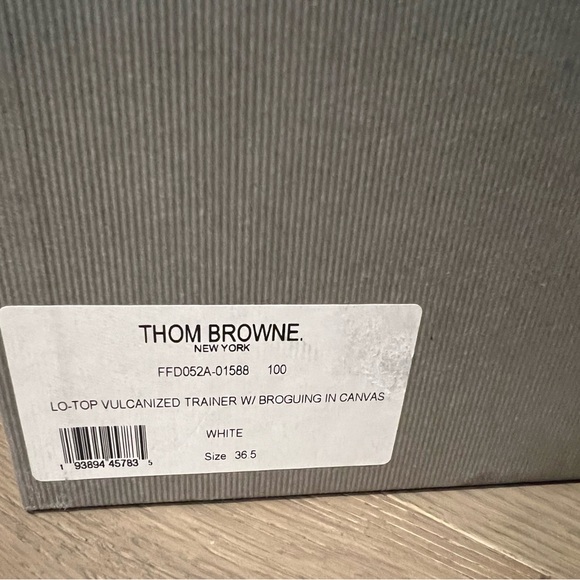 Thom Browne - Leather Trim Sneakers. - Picture 3 of 10
